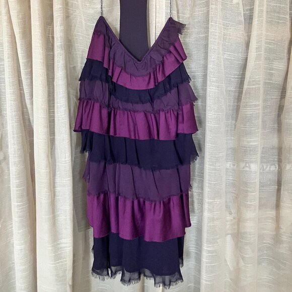 Free People Purple Ruffled Dress - Picture 1 of 3